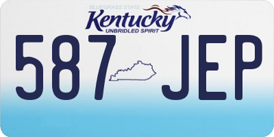 KY license plate 587JEP