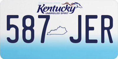 KY license plate 587JER