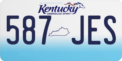 KY license plate 587JES