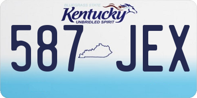 KY license plate 587JEX