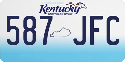KY license plate 587JFC