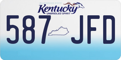 KY license plate 587JFD