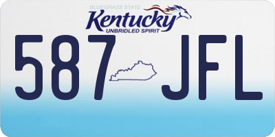 KY license plate 587JFL