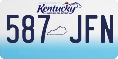 KY license plate 587JFN