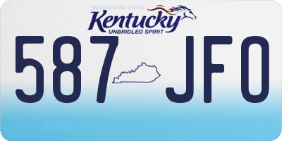KY license plate 587JFO
