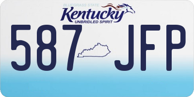 KY license plate 587JFP
