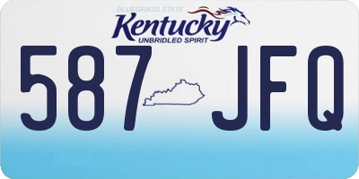 KY license plate 587JFQ