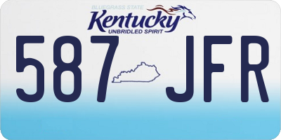 KY license plate 587JFR