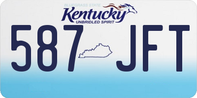 KY license plate 587JFT