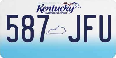 KY license plate 587JFU