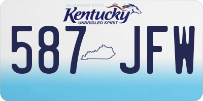 KY license plate 587JFW