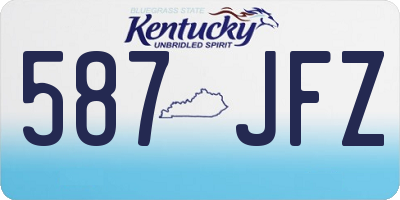 KY license plate 587JFZ