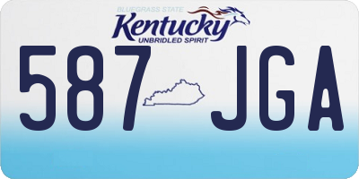 KY license plate 587JGA