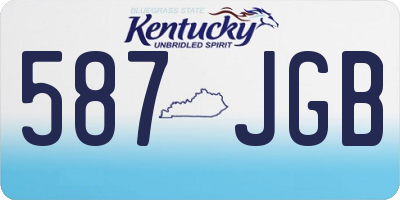 KY license plate 587JGB