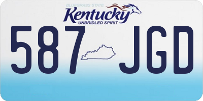 KY license plate 587JGD