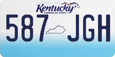 KY license plate 587JGH
