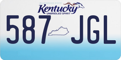 KY license plate 587JGL