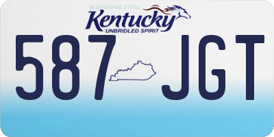 KY license plate 587JGT