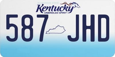 KY license plate 587JHD