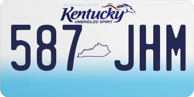 KY license plate 587JHM
