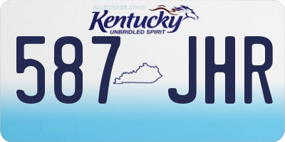 KY license plate 587JHR