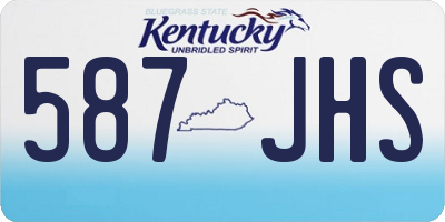 KY license plate 587JHS