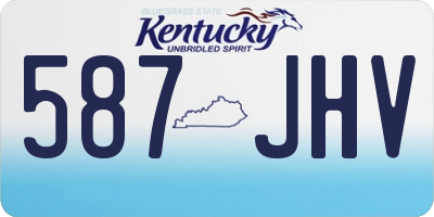 KY license plate 587JHV