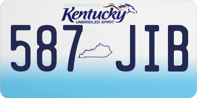 KY license plate 587JIB