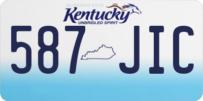 KY license plate 587JIC