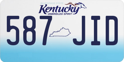 KY license plate 587JID