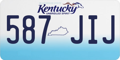 KY license plate 587JIJ