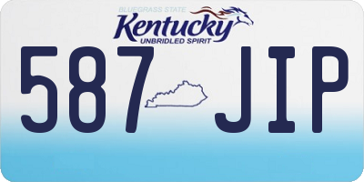 KY license plate 587JIP