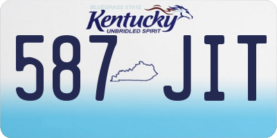 KY license plate 587JIT