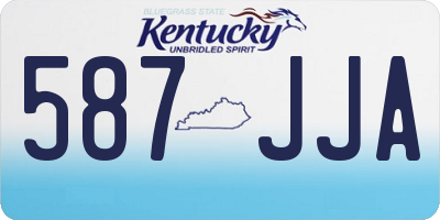 KY license plate 587JJA