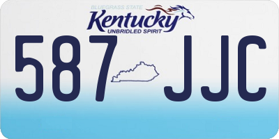KY license plate 587JJC