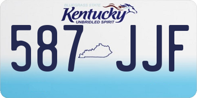 KY license plate 587JJF