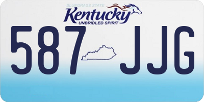 KY license plate 587JJG