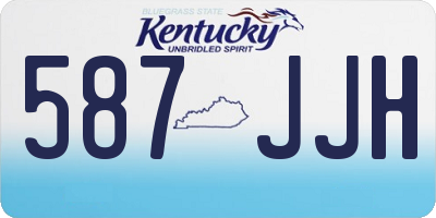 KY license plate 587JJH