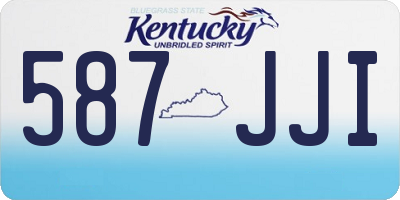 KY license plate 587JJI