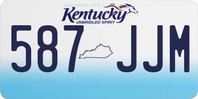 KY license plate 587JJM