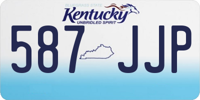 KY license plate 587JJP