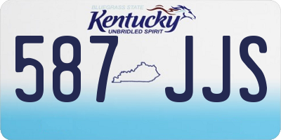 KY license plate 587JJS