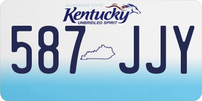 KY license plate 587JJY