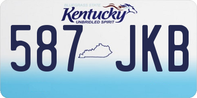 KY license plate 587JKB