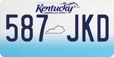 KY license plate 587JKD