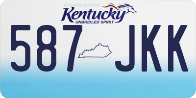 KY license plate 587JKK