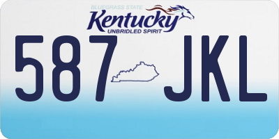 KY license plate 587JKL