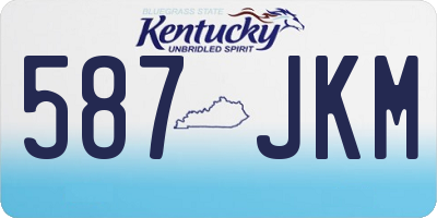 KY license plate 587JKM
