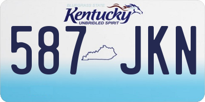 KY license plate 587JKN