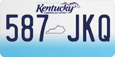 KY license plate 587JKQ